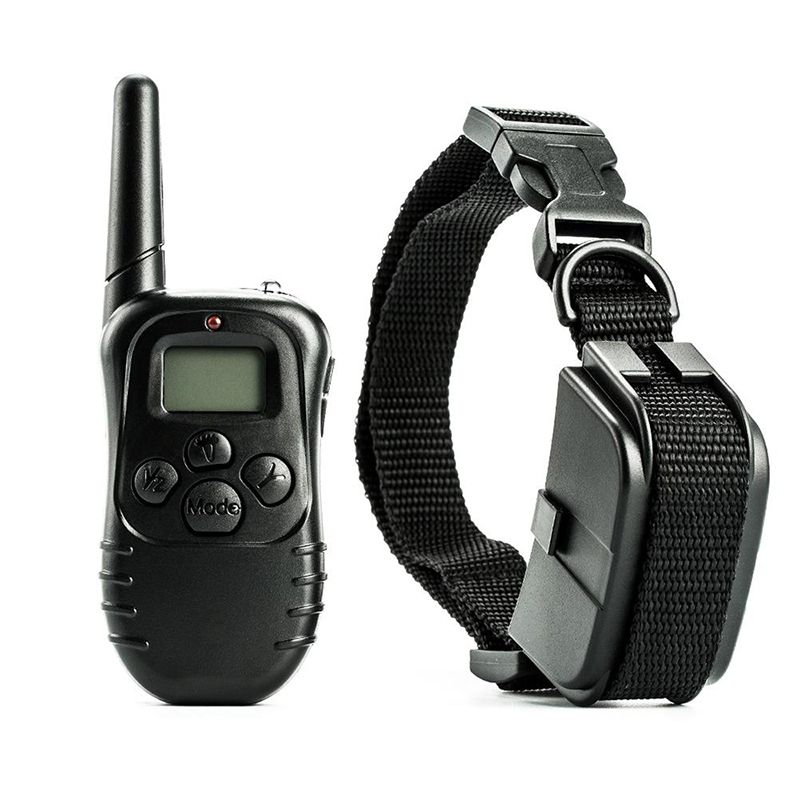 Collier de dressage pour chien 300m LCD télécommande etanche multifonction pour toutes tailles et deux chiens