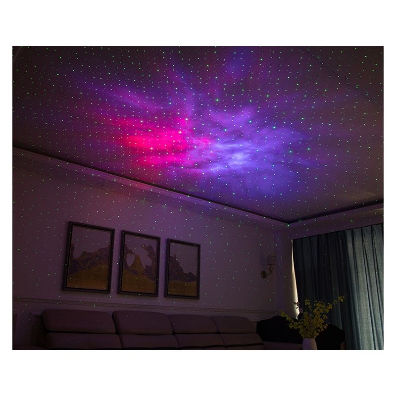 Projecteur Étoilé Laser 7 Couleurs avec Rotation 360 Degrés Lumière de Nuit Décoration Maison Cadeau Enfant