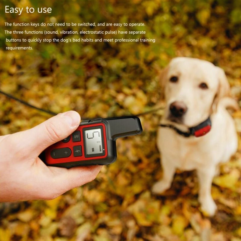 Collier électronique pour chien rechargeable étanche à niveaux de choc réglables aide à l'entraînement canin