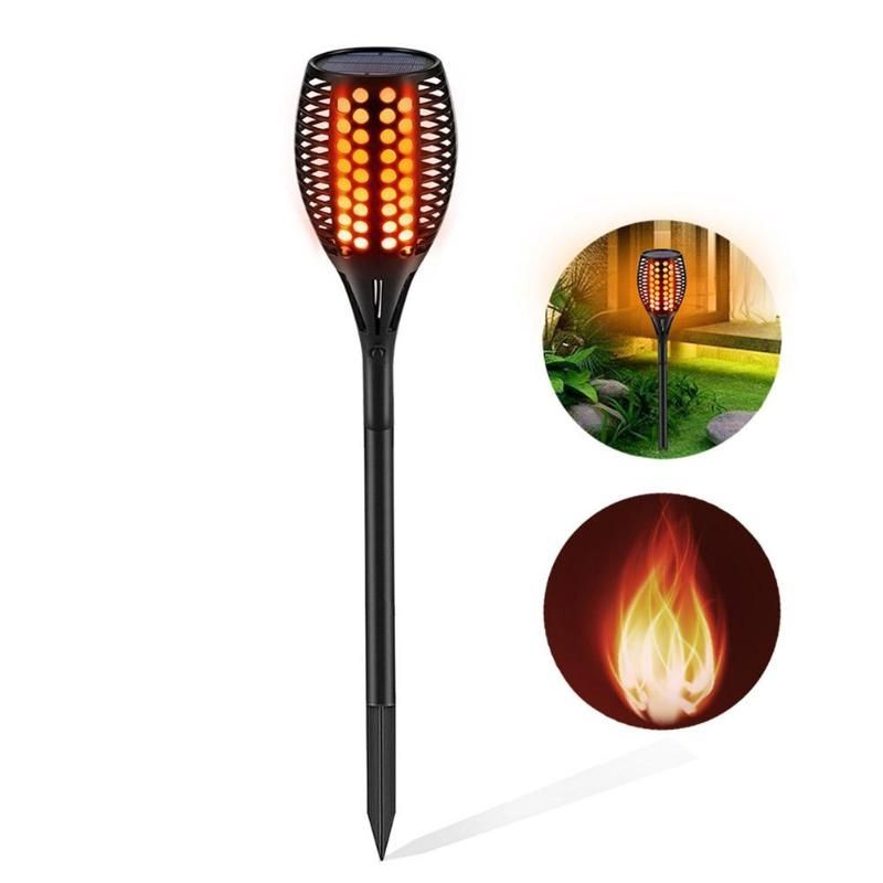 Torches solaires améliorées lumières à flamme vacillante pour éclairage extérieur et décoration de paysage