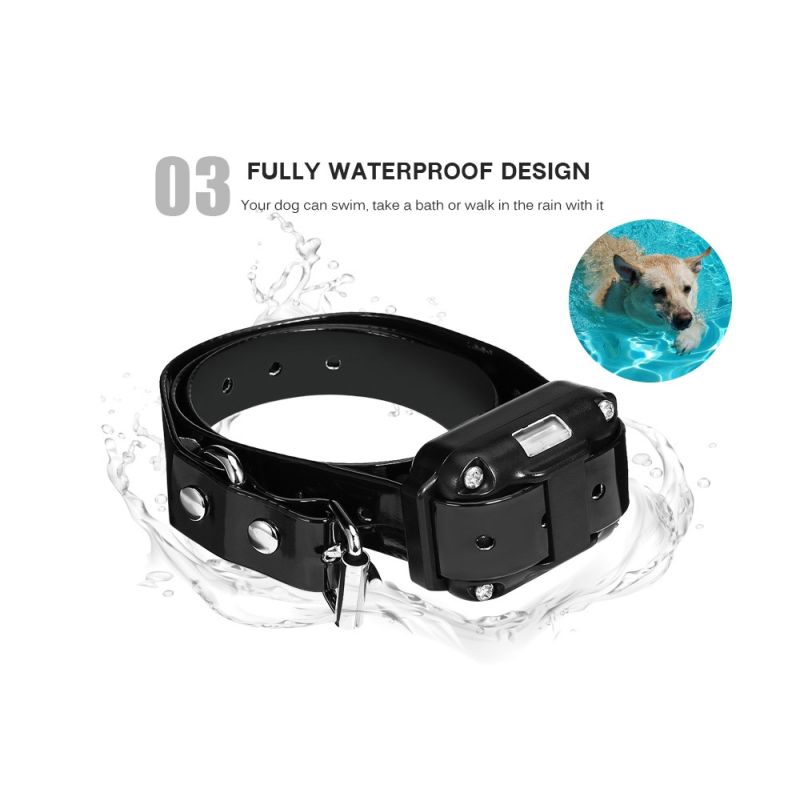Collier de dressage chien 800m écran LCD modes choc vibration son collier rechargeable imperméable