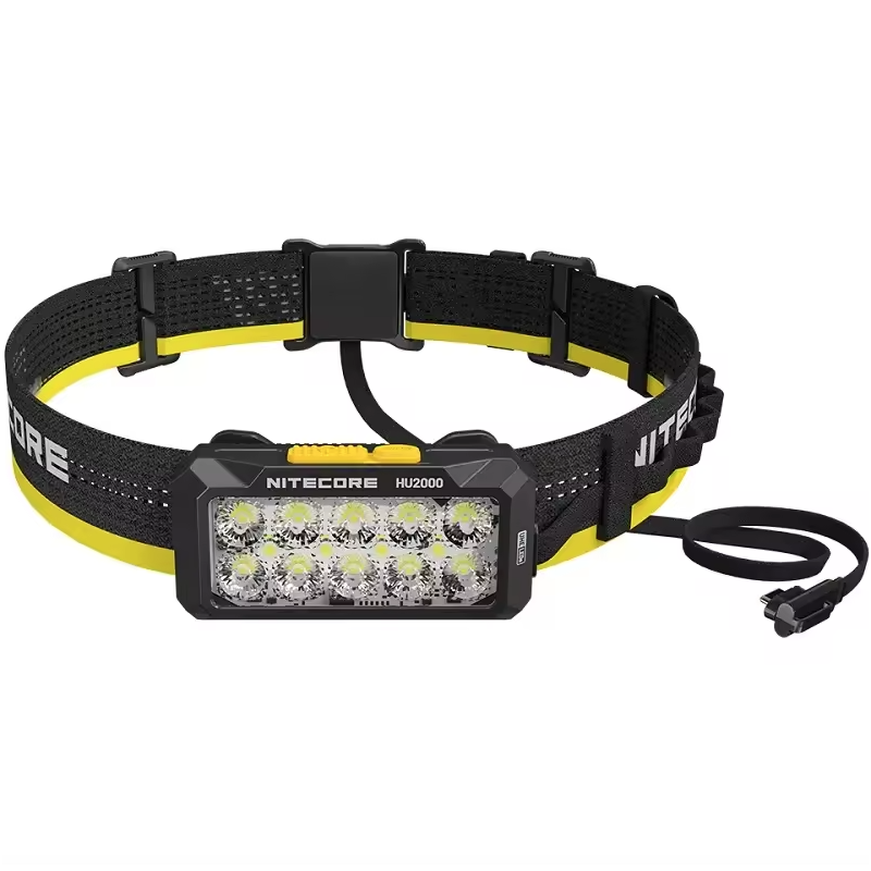 Lampe frontale NITECORE HU2000 2000 lumens LED rechargeable USB-C pour éclairage professionnel et activités extérieures