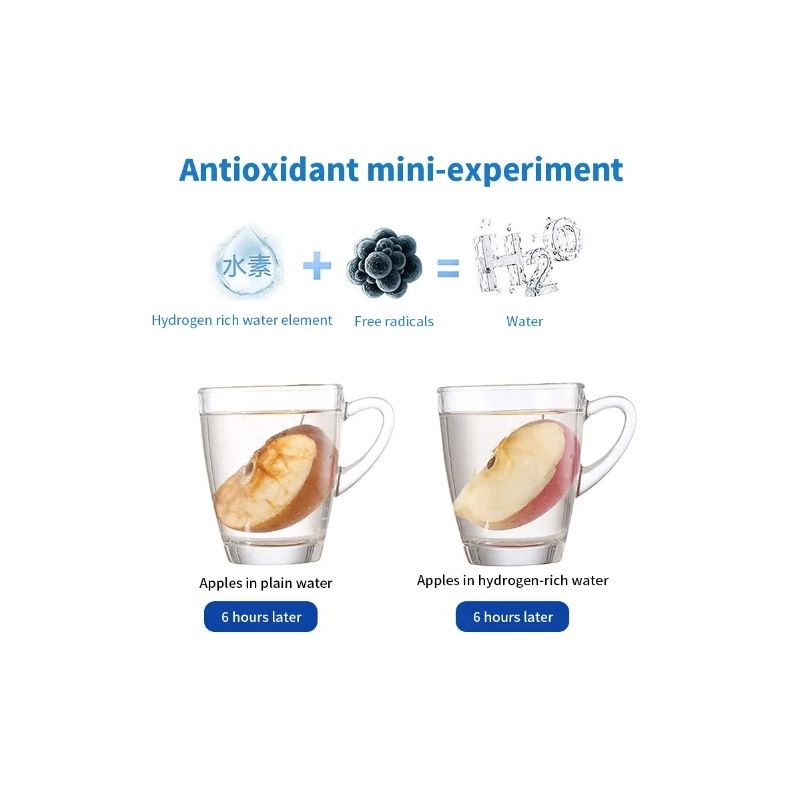Générateur d'Hydrogène Tasse à Eau 420ml Verre Borosilicaté Hydratation Optimale Santé et Bien-être Portable