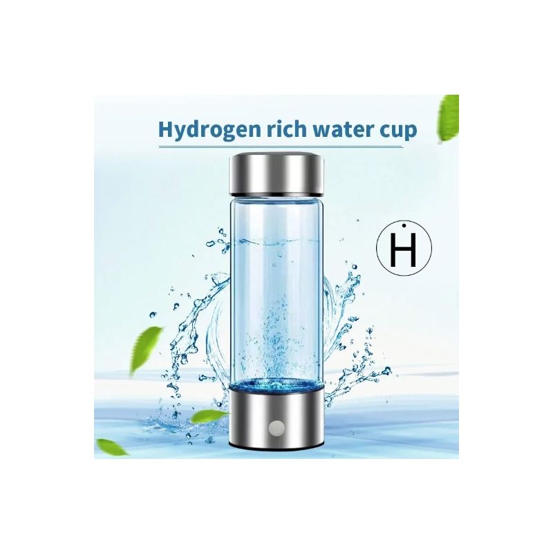 Générateur d'Hydrogène Tasse à Eau 420ml Verre Borosilicaté Hydratation Optimale Santé et Bien-être Portable