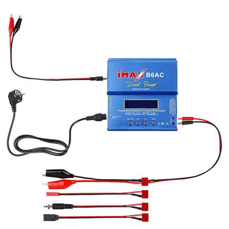 Chargeur RC Imax B6AC 80W 6A Haute Performance pour Batteries Lipo LCD Numérique Design Compact et Sécurité