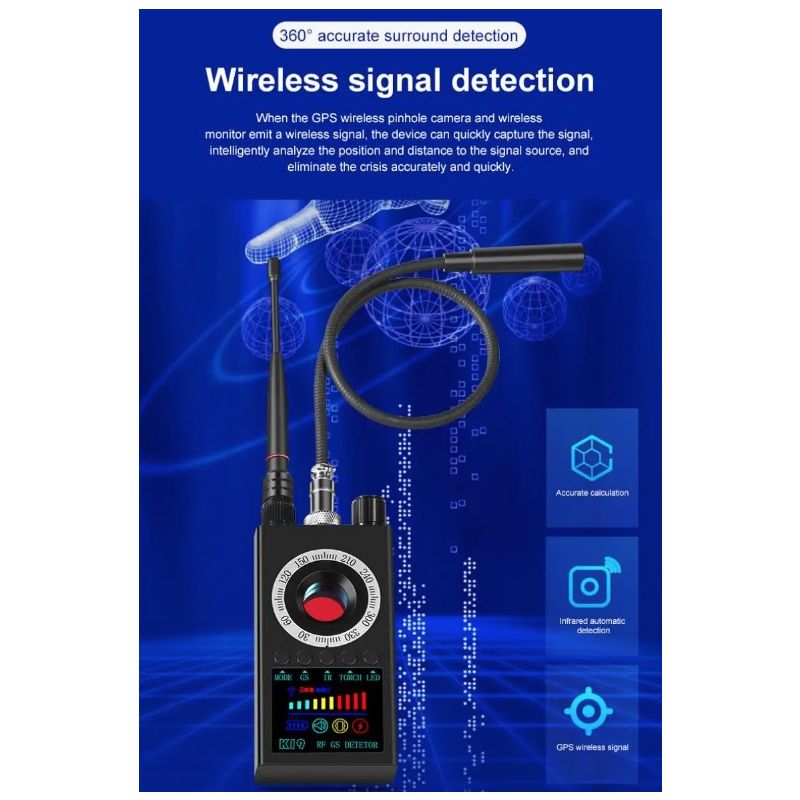 Détecteur de signal RF K19 sans fil avec traceur GPS protection de la vie privée design compact technologie avancée