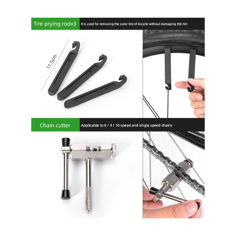 ROCKBROS kit outils cyclisme professionnels haute qualité rangement compact pour réparations vélo passionnés