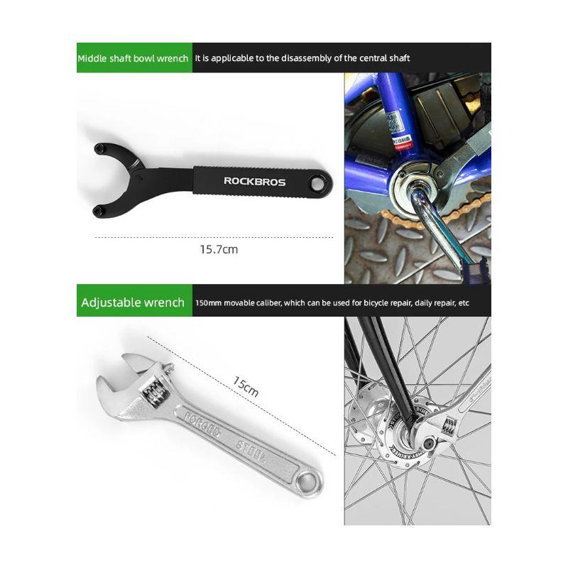 ROCKBROS kit outils cyclisme professionnels haute qualité rangement compact pour réparations vélo passionnés