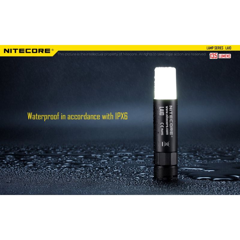 Lampe compacte Nitecore LA10 135 lumens LED Nichia XP-G2 S3 lampe de poche EDC design à rotation lampe d'extérieur