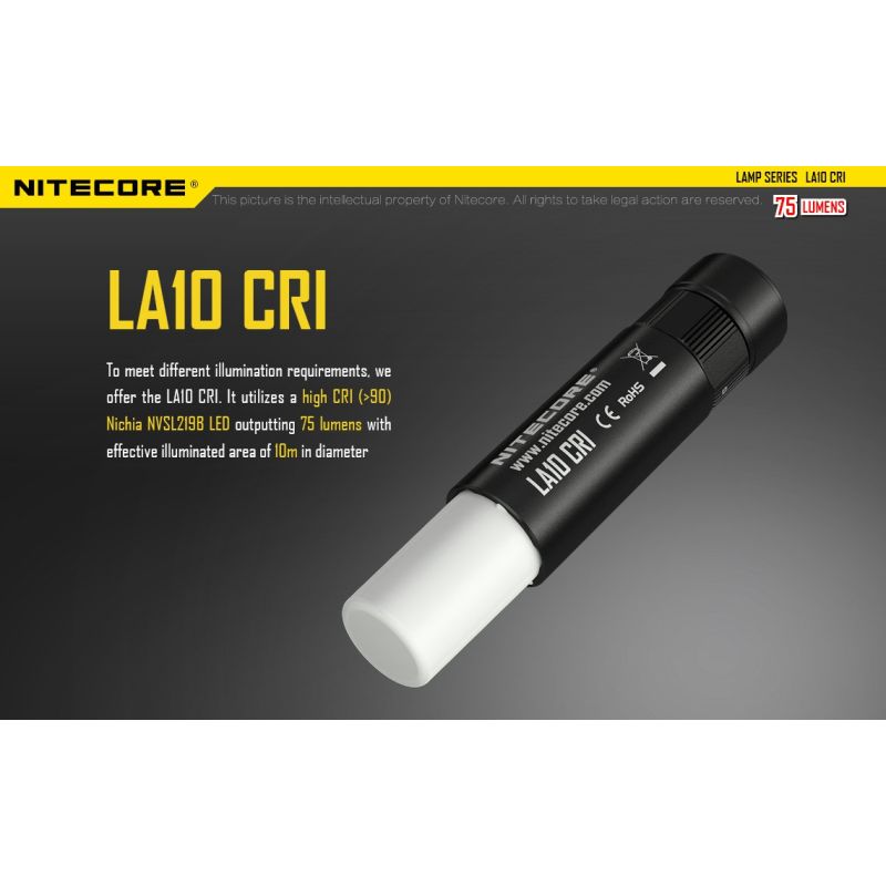 Lampe compacte Nitecore LA10 135 lumens LED Nichia XP-G2 S3 lampe de poche EDC design à rotation lampe d'extérieur