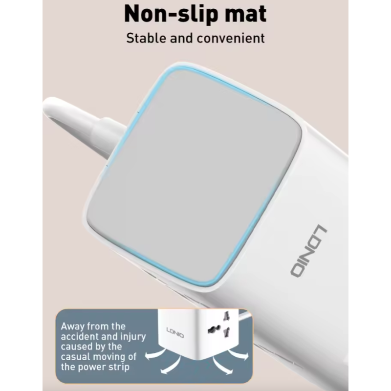 LDNIO Multiprise Tour Cube Parasurtenseur 70W USB-C/A UK US EU Adaptateur Universel Économie d'Espace