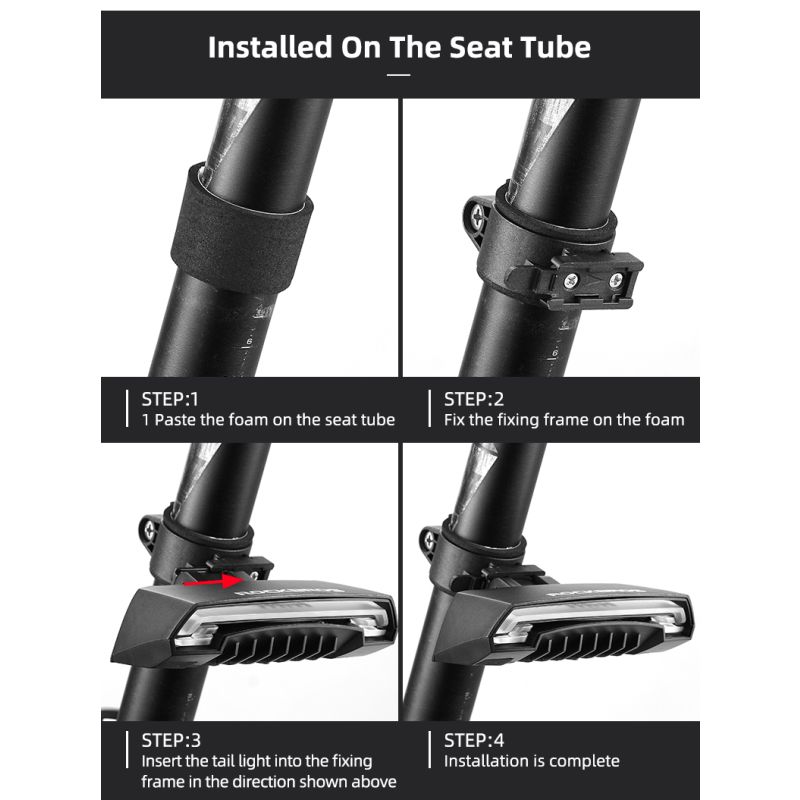 Découvrez ROCKBROS LKWD-R1 lumière de vélo LED USB intelligente avec télécommande sans fil feu arrière innovant