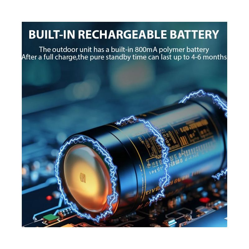 Sonnette Vidéo Sans Fil M12 avec Écran IPS 4.3 Pouces Sécurité Résidentielle Visuels Clairs et Vision Nocturne IR