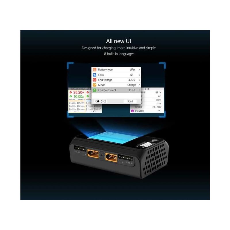 ToolkitRC M6D 500 W 15 A DC Chargeur Intelligent Double Canal Mini pour LiPo LiHV RC Chargeur Polyvalent