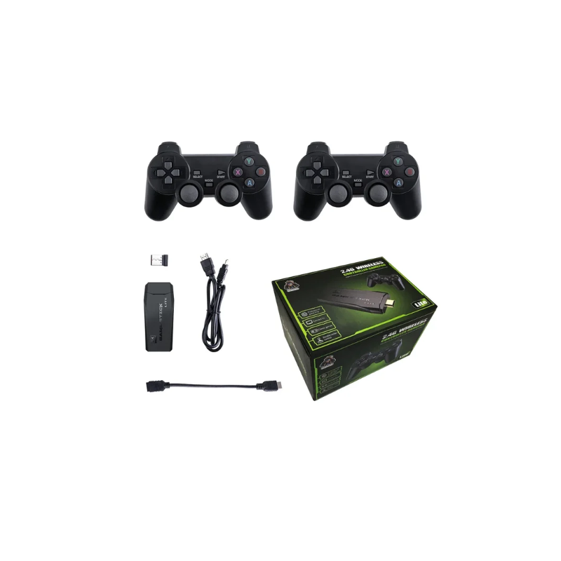 Console de jeu vidéo M8 Double contrôleur sans fil 2.4G Grande bibliothèque de jeux rétro 4K jusqu'à 10000 jeux