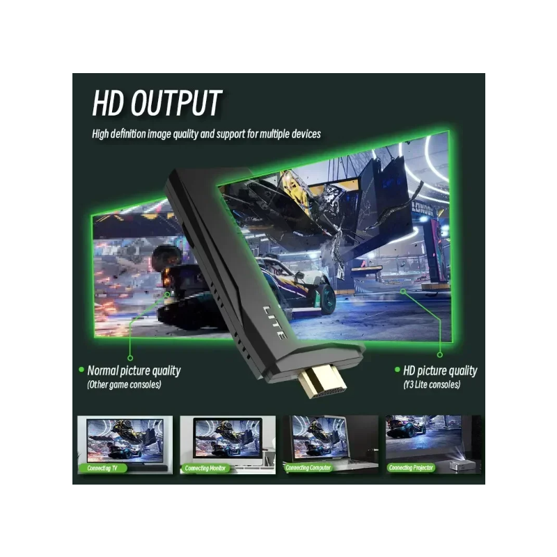 Console de jeu vidéo M8 Double contrôleur sans fil 2.4G Grande bibliothèque de jeux rétro 4K jusqu'à 10000 jeux