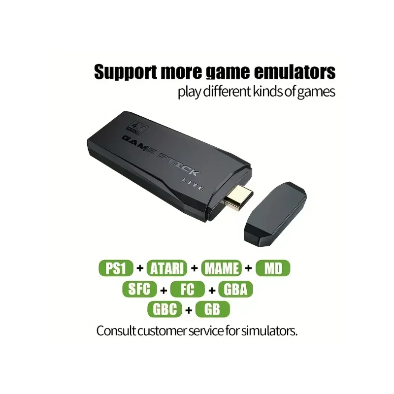 Console de jeu vidéo M8 Double contrôleur sans fil 2.4G Grande bibliothèque de jeux rétro 4K jusqu'à 10000 jeux