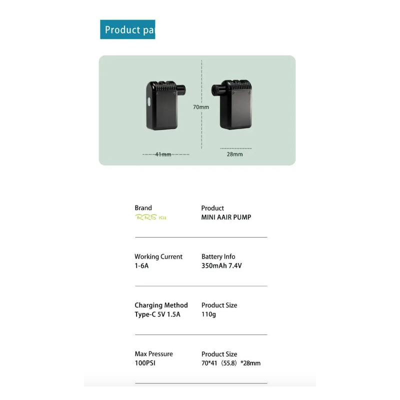 Mini Pompe à Air Électrique Sans Fil Gonfleur Portable Vélo Valve Presta Schrader Pompe Légère et Durable