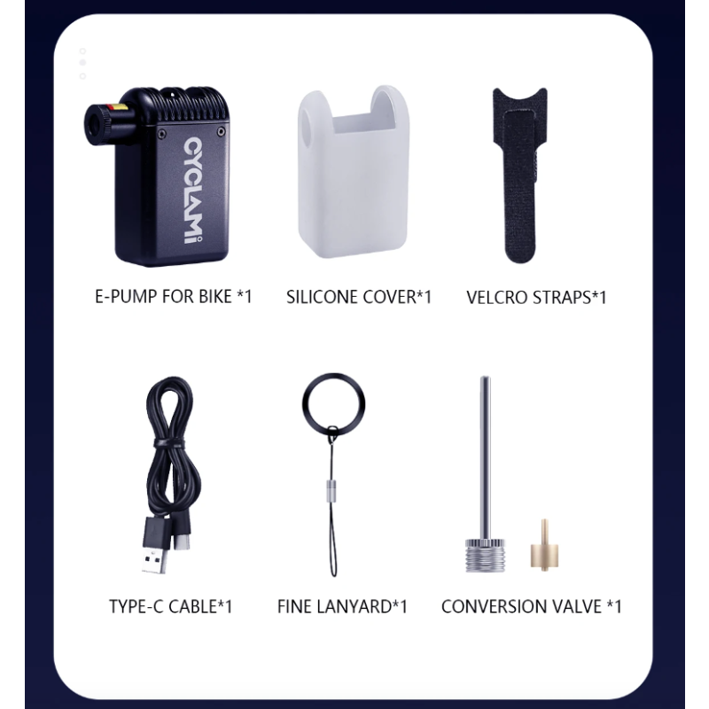 Mini Pompe à Air Électrique Sans Fil Gonfleur Portable Vélo Valve Presta Schrader Pompe Légère et Durable