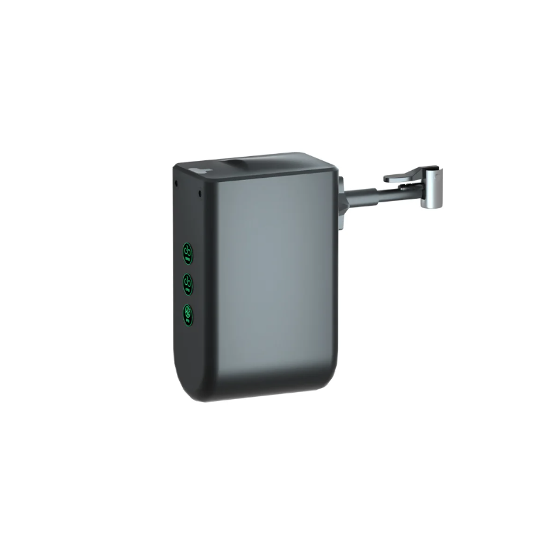 Mini pompe vélo polyvalente en alliage aluminium avec capteur pression haute précision et gonfleur rechargeable