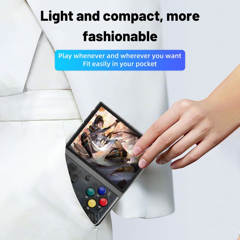 Découvrez MIYOO Mini Plus console de jeu portable rétro écran IPS 3 5 pouces jeux vintage gaming en déplacement