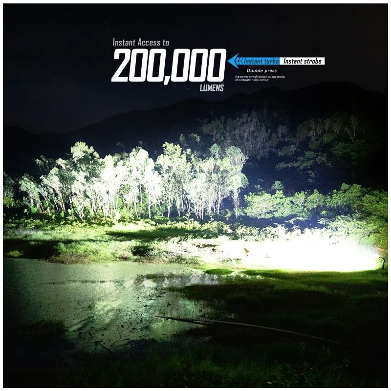 IMALENT MS32 Lampe de Poche LED Ultra Puissante 200000 Lumens pour Éclairage d'Aventure et Visibilité Nocturne