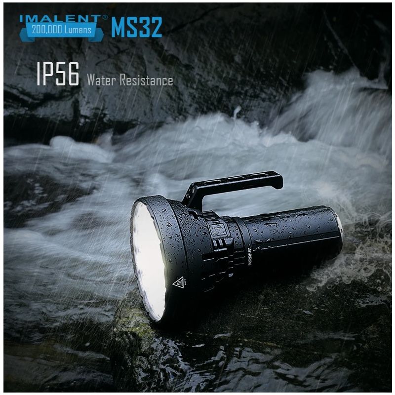 IMALENT MS32 Lampe de Poche LED Ultra Puissante 200000 Lumens pour Éclairage d'Aventure et Visibilité Nocturne