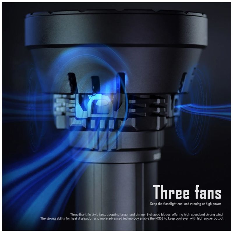 IMALENT MS32 Lampe de Poche LED Ultra Puissante 200000 Lumens pour Éclairage d'Aventure et Visibilité Nocturne