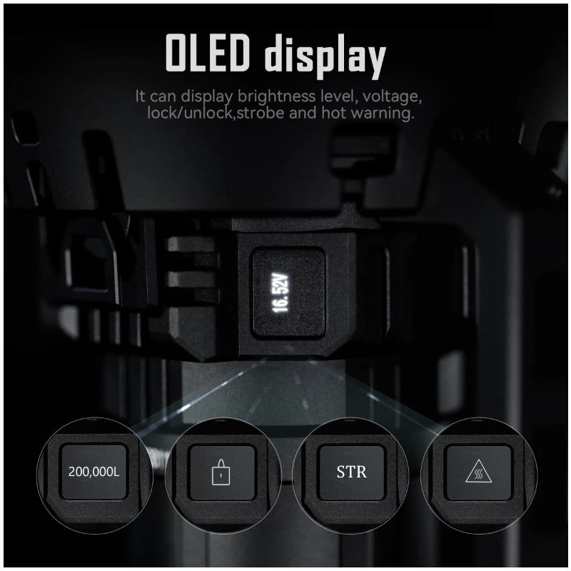 IMALENT MS32 Lampe de Poche LED Ultra Puissante 200000 Lumens pour Éclairage d'Aventure et Visibilité Nocturne