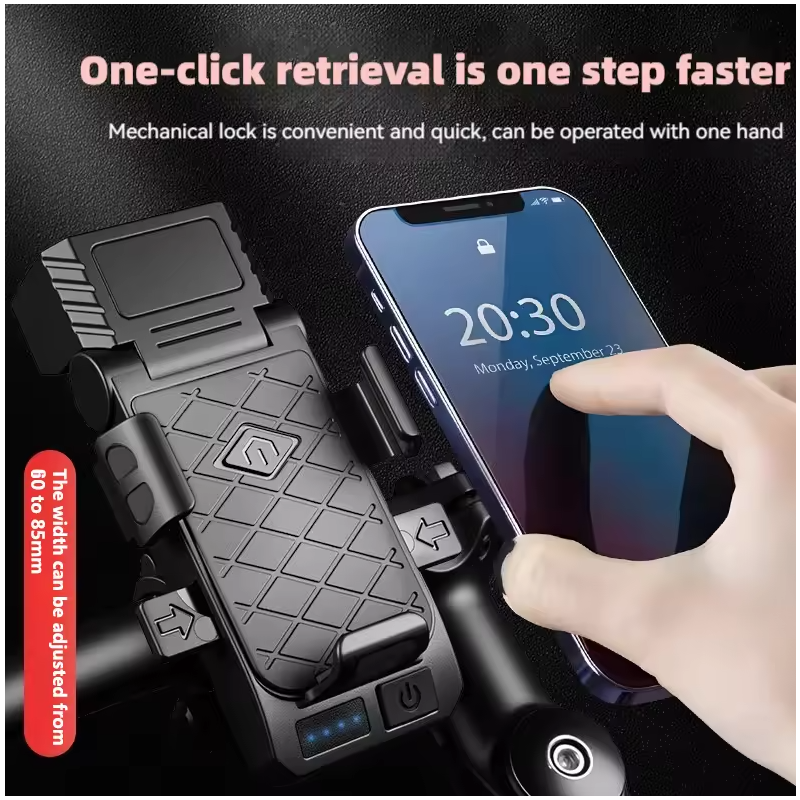 Phare Vélo Multifonction 3-en-1 avec Klaxon & Support Téléphone. Sécurité Vélo USB-C.