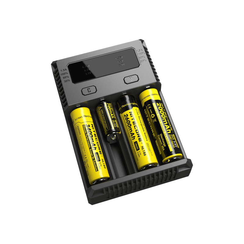 Nitecore NOUVEAU I4 Chargeur de Batterie Li-ion Technologie de Charge Intelligente Compatibilité Étendue