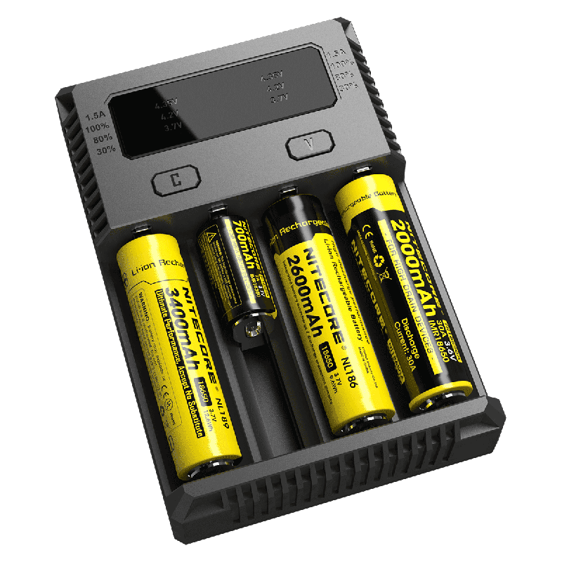 Nitecore NOUVEAU I4 Chargeur de Batterie Li-ion Technologie de Charge Intelligente Compatibilité Étendue