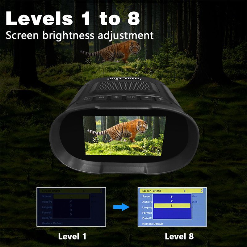 Jumelles DT29 Vision Nocturne 1080P HD 850nm Infrarouge Zoom Numérique 8X Pour Chasse Extérieur Jour Nuit