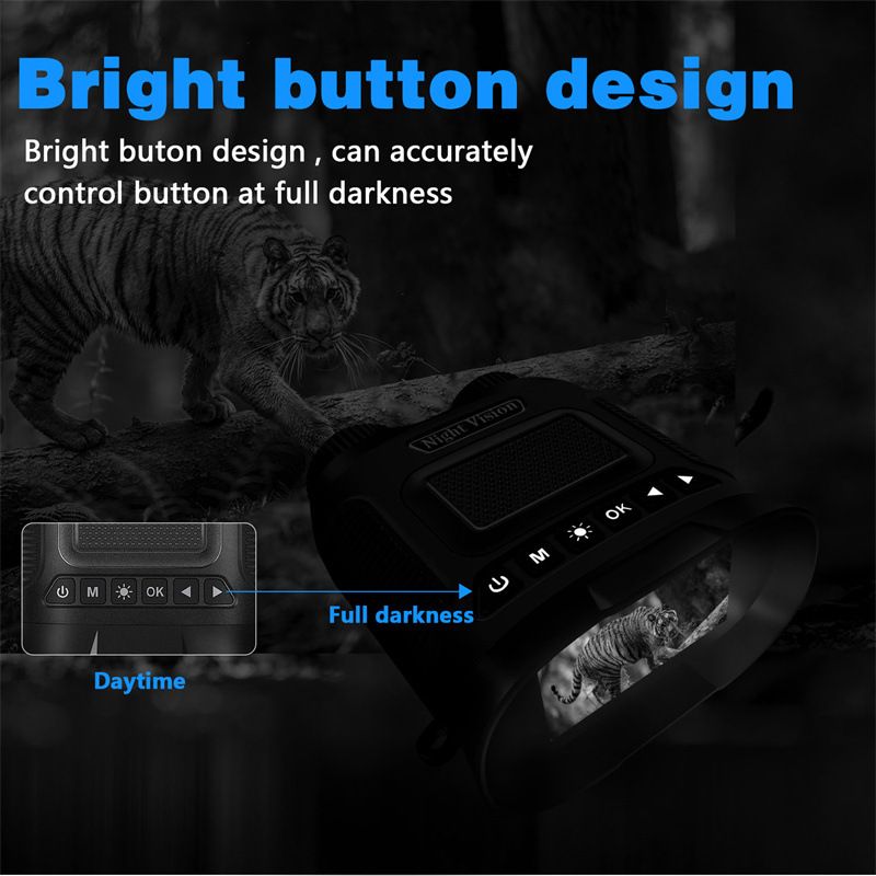 Jumelles DT29 Vision Nocturne 1080P HD 850nm Infrarouge Zoom Numérique 8X Pour Chasse Extérieur Jour Nuit