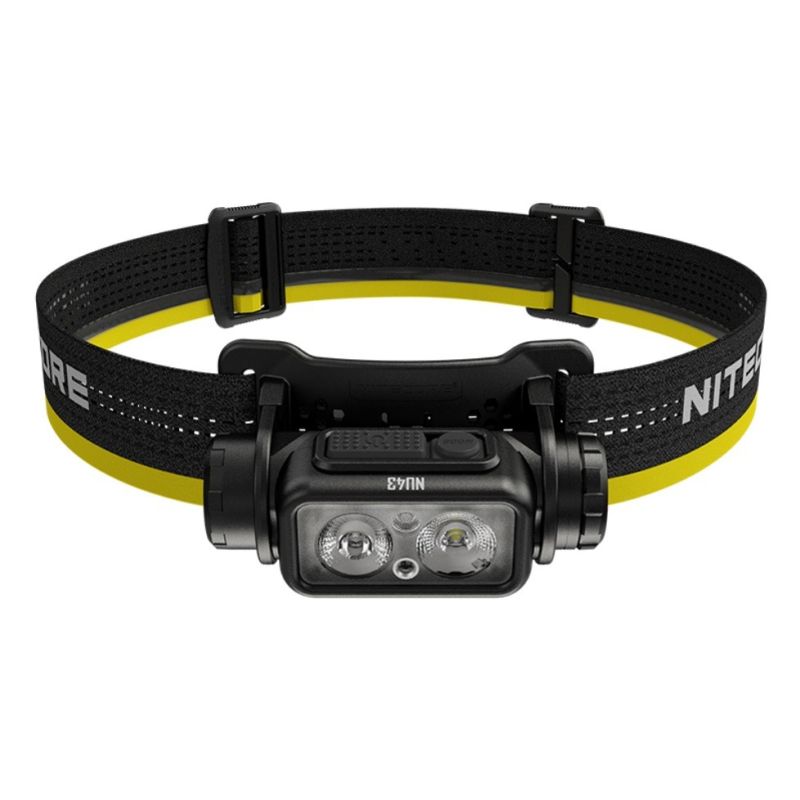 Lampe frontale rechargeable NITECORE NU43 1400 lumens lumière blanche et rouge pour camping en plein air