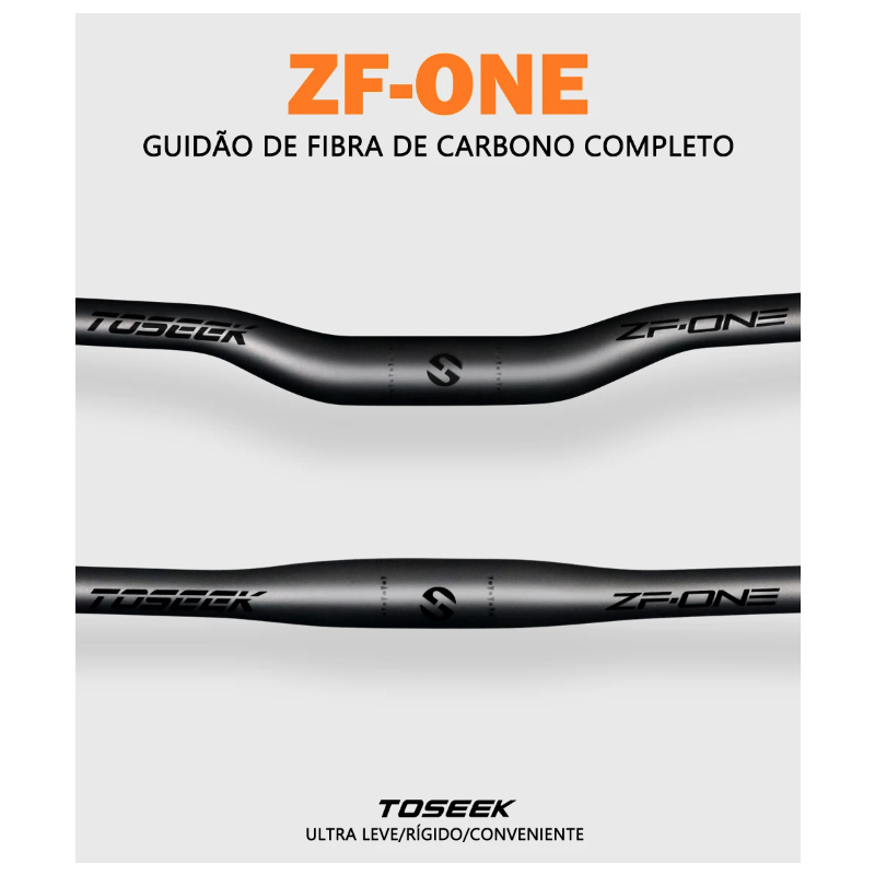 Guidon TOLOOKING ZF-ONE Vélo en Fibre de Carbone 31.8mm Noir Mat Largeur 580-760mm Haute Qualité Cyclisme