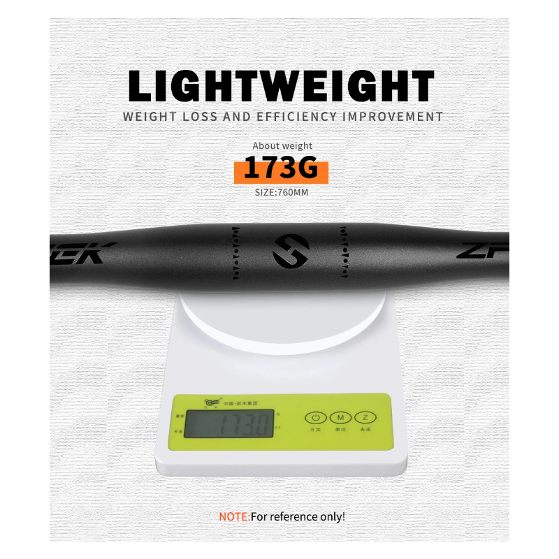 Guidon TOLOOKING ZF-ONE Vélo en Fibre de Carbone 31.8mm Noir Mat Largeur 580-760mm Haute Qualité Cyclisme