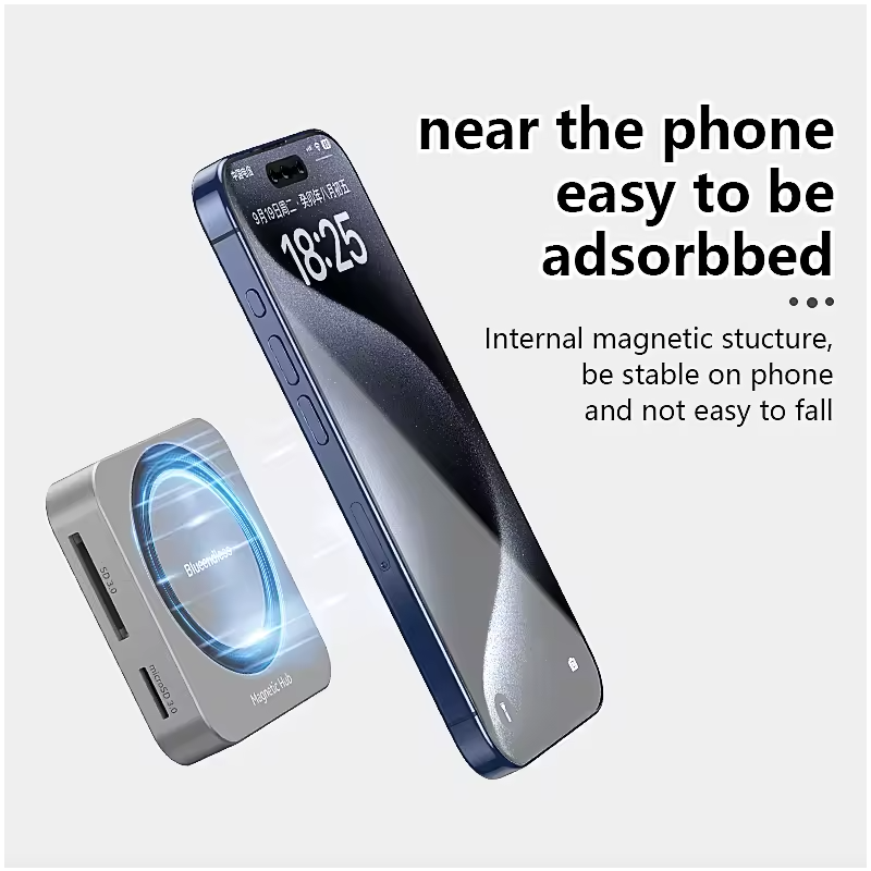 Blueendless Station d'accueil magnétique portable M.2 NVMe | HDMI 4K60Hz 10Gbps 100W PD Type-C 3.2 Boîtier SSD