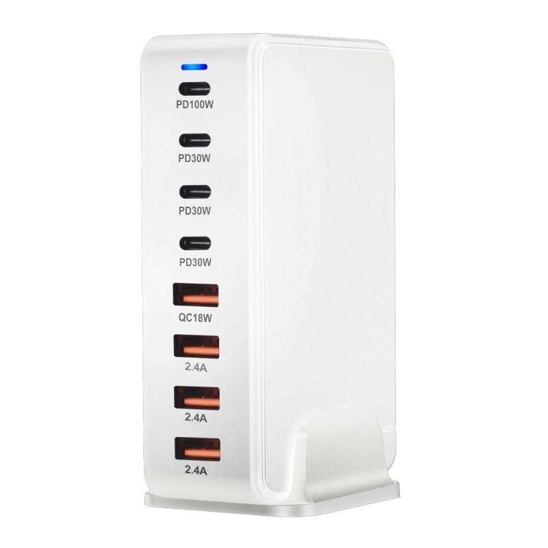 Chargeur GaN 240W 8 Ports USB Type C PD pour Charge Rapide et Efficace Chargeur de Bureau Multi-Appareils