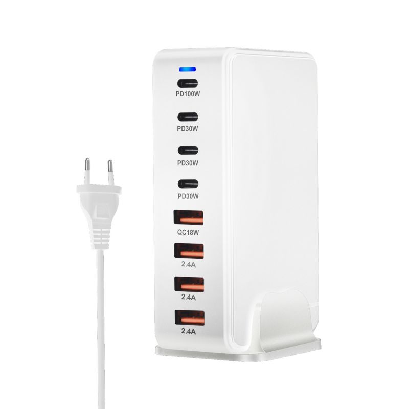 Chargeur GaN 240W 8 Ports USB Type C PD pour Charge Rapide et Efficace Chargeur de Bureau Multi-Appareils