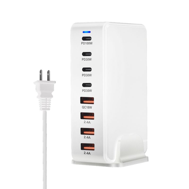 Chargeur GaN 240W 8 Ports USB Type C PD pour Charge Rapide et Efficace Chargeur de Bureau Multi-Appareils