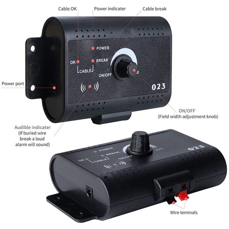 Clôture Invisible Sans Fil pour Chien Clôture Électrique pour Animaux avec Entraînement Extérieur Chien