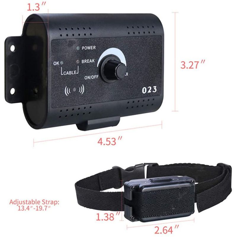 Clôture Invisible Sans Fil pour Chien Clôture Électrique pour Animaux avec Entraînement Extérieur Chien