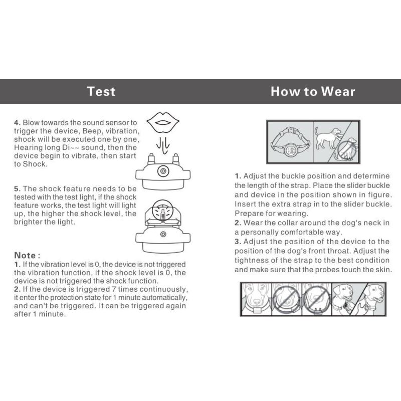 Bouchon d'écran couleur Anti-aboiement de chien avec puce de reconnaissance et gestion comportement animal