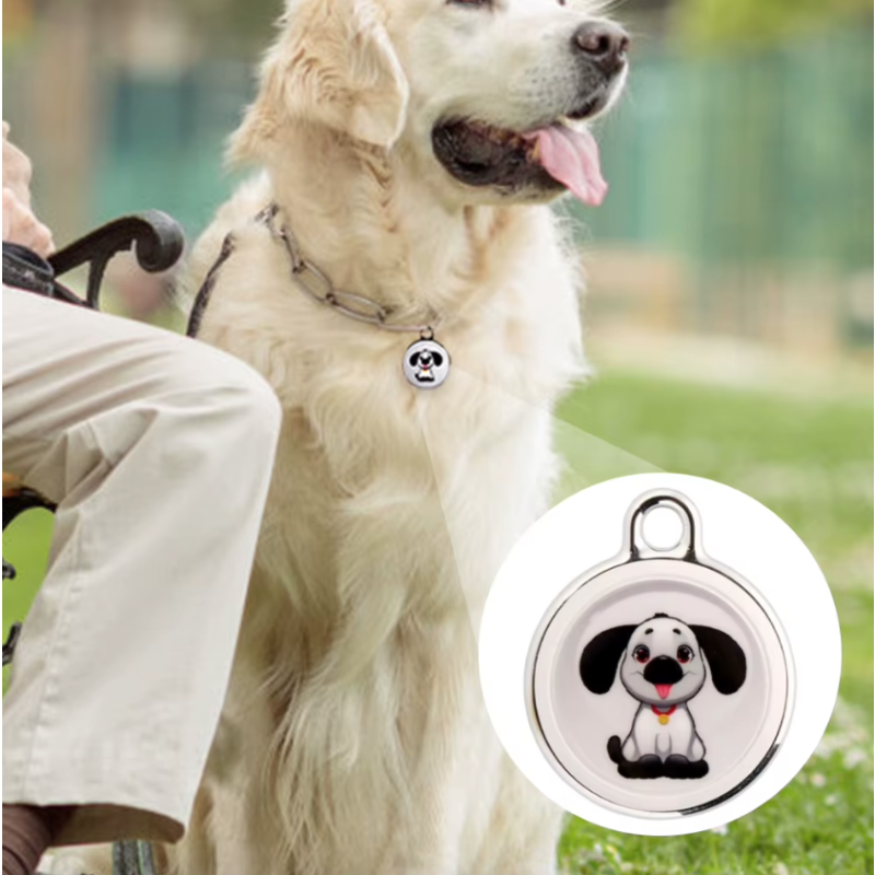Traceur de chien Collier Airtag pour chien Localisation en temps réel Suivi Bluetooth Sécurité pour chiens