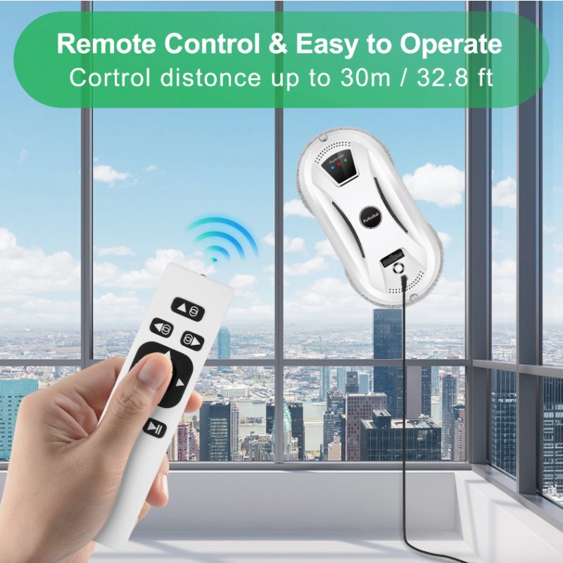 PuRuiKai Robot Nettoyeur Vitres Automatisé Aspirateur Intelligent Planification Intelligente Technologie Adsorption