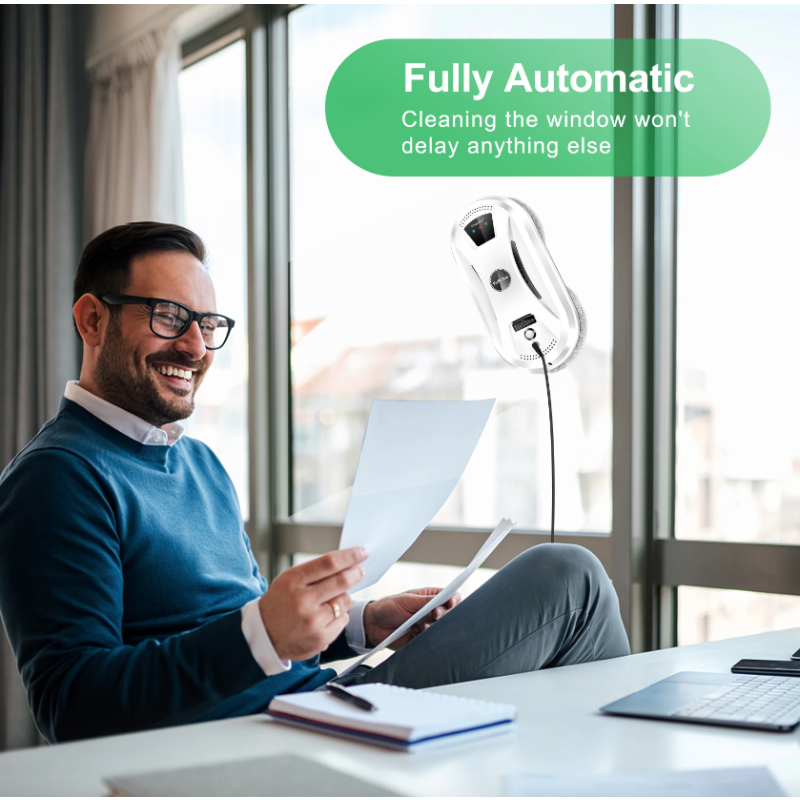 PuRuiKai Robot Nettoyeur Vitres Automatisé Aspirateur Intelligent Planification Intelligente Technologie Adsorption