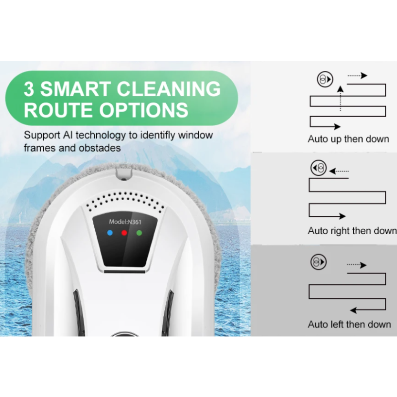 PuRuiKai Robot Nettoyeur Vitres Automatisé Aspirateur Intelligent Planification Intelligente Technologie Adsorption