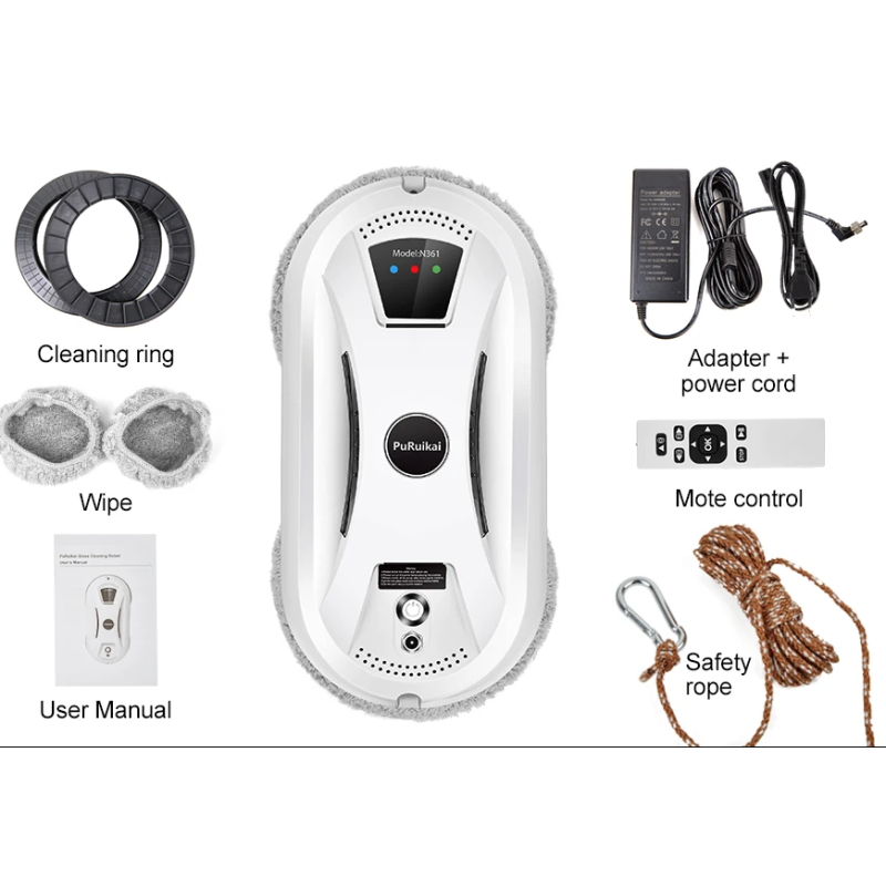 PuRuiKai Robot Nettoyeur Vitres Automatisé Aspirateur Intelligent Planification Intelligente Technologie Adsorption