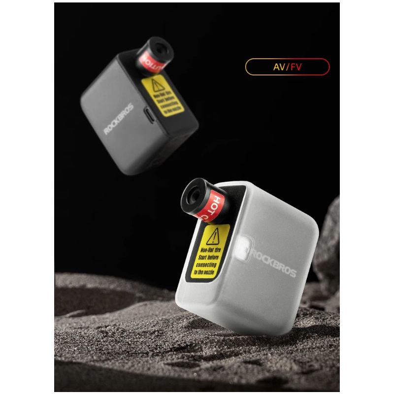 Pompe à vélo ROCKBROS électrique portable rechargeable 100PSI design compact pour vélo moto voiture